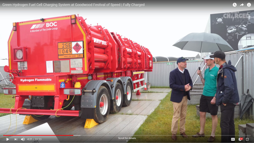 h2 being used to charge battery cars